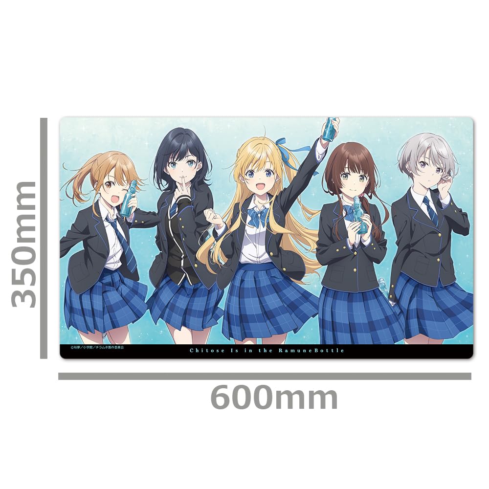 TV Anime "Chitose-kun Is In a Ramune Bottle" Character Rubber Mat: Yuuko, Yusora, Yuzuki, Haru, and Asuka