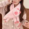 1Pc Fur Collar Soft Polyester Fiber Cartoon Plush Scarf Skin-friendly Faux Rabbit Fur Warm Capybara Clothing Accessories