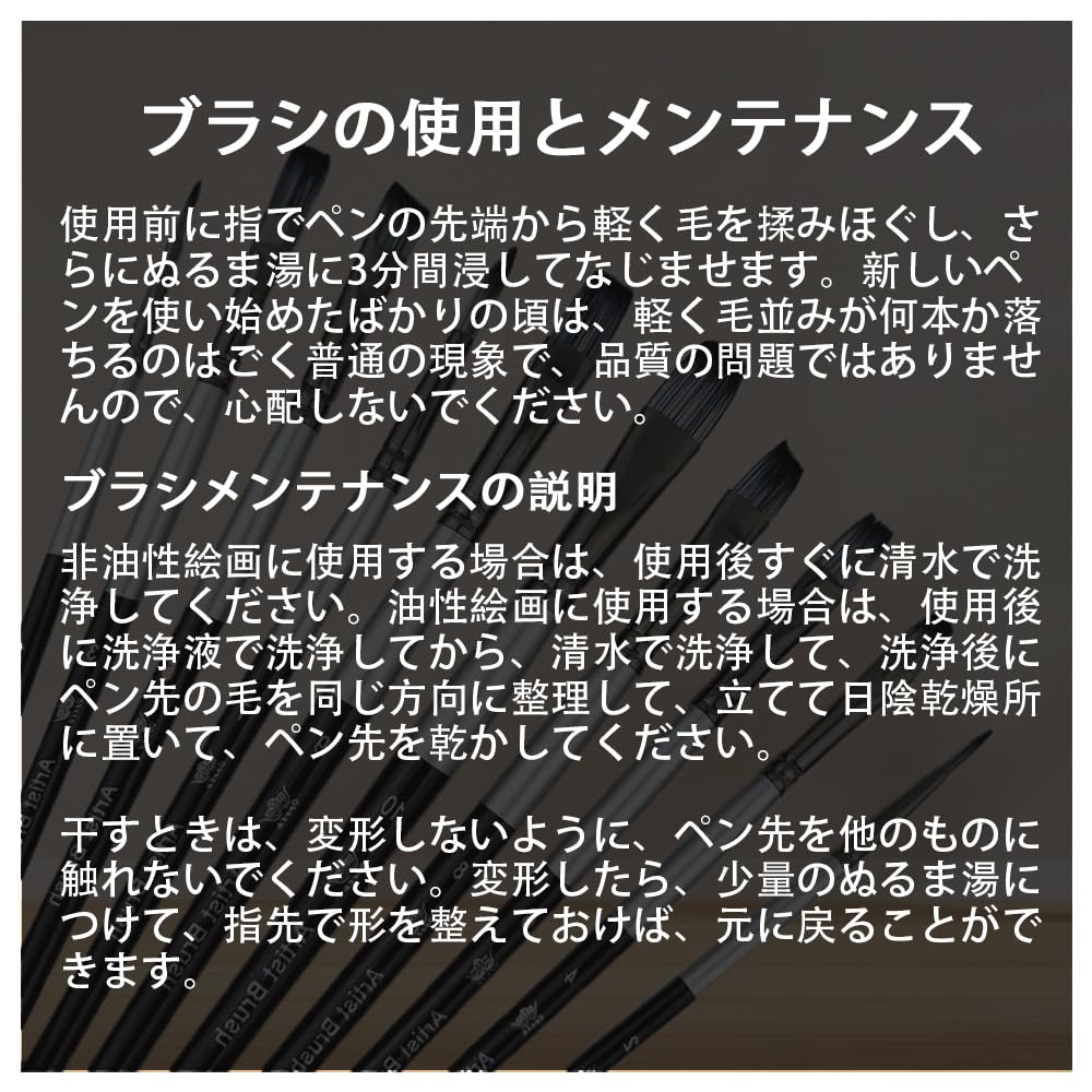 MILANQW Oil Painting Face Brushes for Plastic Model Watercolor Acrylic Japanese Flat and Round Soft Line Set and Brushes, Painting, Painting,