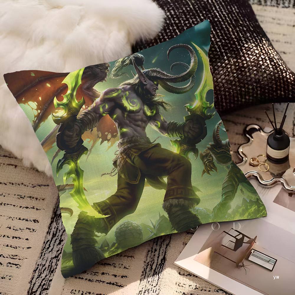 WWorld Of WWarcraft Game Cushion Cover Pillow Cover Decor Pillowcase Printed Cushion Case For Couch