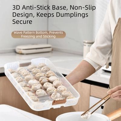 Multi-Layer Dumpling Storage Box Fresh Keeping 1/2/3/4/5 Layers Refrigerator Box Large Capacity Wontons Box Home Kitchen