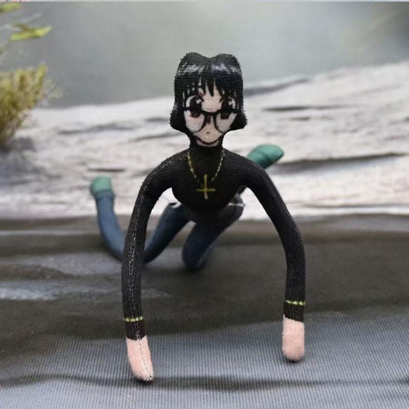 Anime Hunter Killua Zoldyck Cosplay Plüschpuppe Stoffpuppen Niedliche Plüschtiere Zimmerdekoration Abstrakter Drahtgelenk Verdrehbar Geschenke