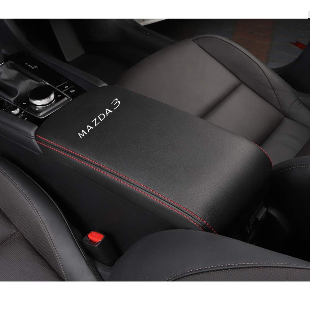

BOYOUS Armrest Center Console Console Box Leather Custom Parts for Mazda3 BP Series 2019 Designed Specifically for Mazda3 Protects Against Stain and
