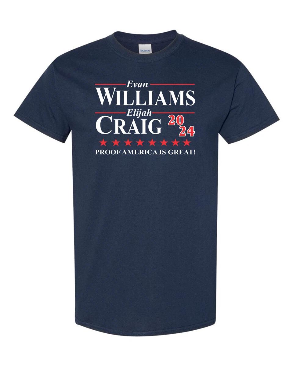 

Футболка Evan Williams & Elijah Craig Bourbon 2024 Proof America is Great 321 XL