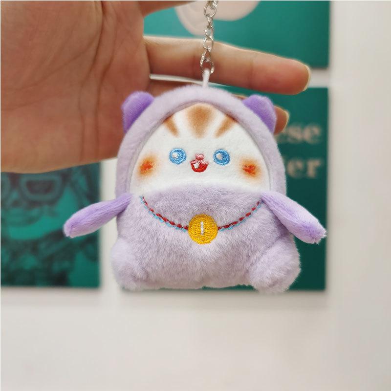 

Keychain Cat Lovable Plush Toy Short Fur Highquality Keyring Material StyleA
