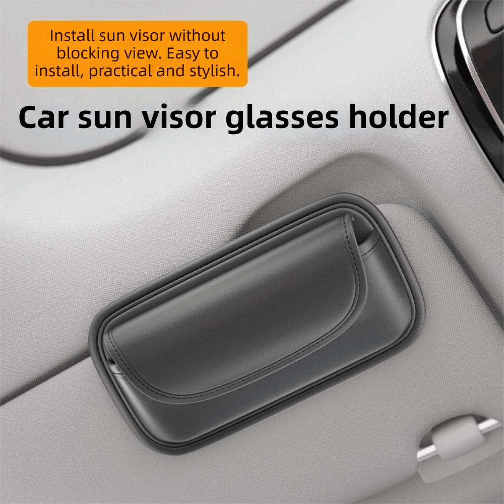 Wear-Resistant Car Glasses Case with Hook And Loop Eyewear Protection Box  Car Interior Accessories