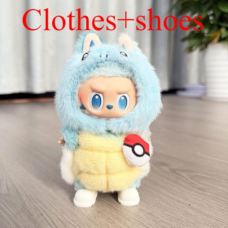 

4 Стилі для одягу Labubu Набір Pokemon Пікачу Костюм для рольових ігор, Анімовані персонажі, Аксесуари Labubu no doll