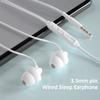 Wired Earphone 3.5mm Wired Sleep Earphone In Ear Soft Silicone Earphone Wired Headphone with Mic Bass HiFi Stereo Headset Earbud