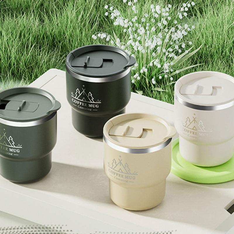 Leak Proof Stainless Steel Coffee Cup With Sealed Lid For Outdoor Camping Office Use Double Layer Insulated Travel Mug