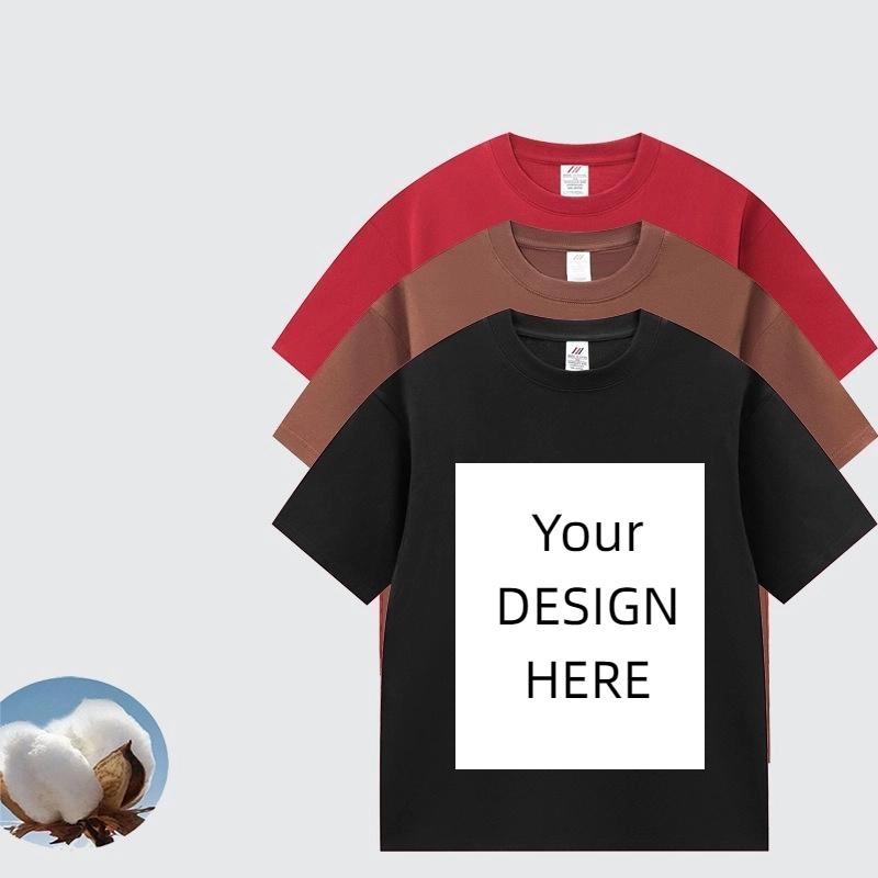 

230g 100% Cotton T-Shirt Customized Pattern Print Men s Tees S белый