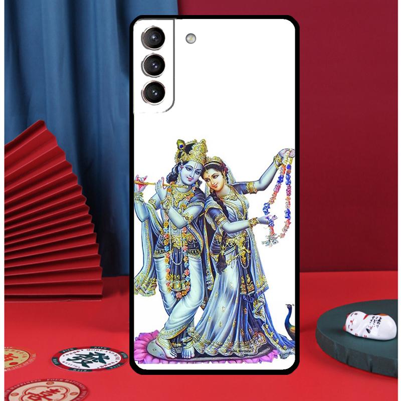 Lord Krishna Radha Phone Case For Samsung Galaxy S25 Ultra S9 S10 S20 S21 FE S22 S23 Plus S24 Ultra Back Cover