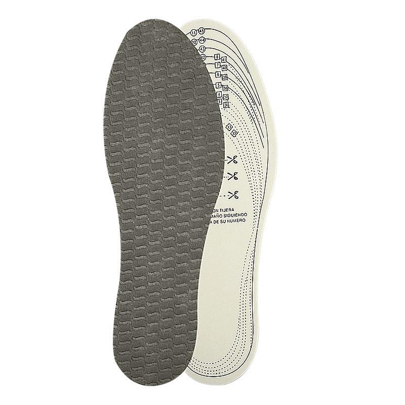 Casual Insoles Men's and Women's Four Seasons Can Be Cut Sports Sweat-absorbing 3MM Thick Embossed Non-woven Latex Insoles