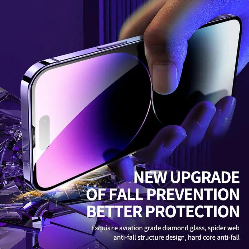 8K High End Tempered Glass For iPhone 15 14 13 12 11 Pro Max XS MAX X XR 15 Plus Screen Protector With Alignment Mounting Cover