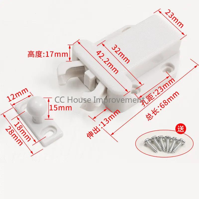 

1Pcs Cabinet Catches Magnetic Door Drawer Cabinet Catch Push To Open Beetles Touch Latch Cupboard Door Closer High Quality білий