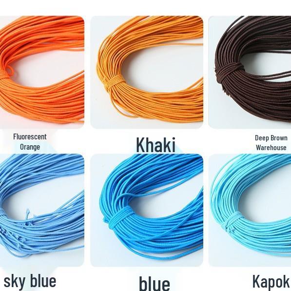 2.0MM Colored Round Elastic Cord Rubber Band for DIY Beading