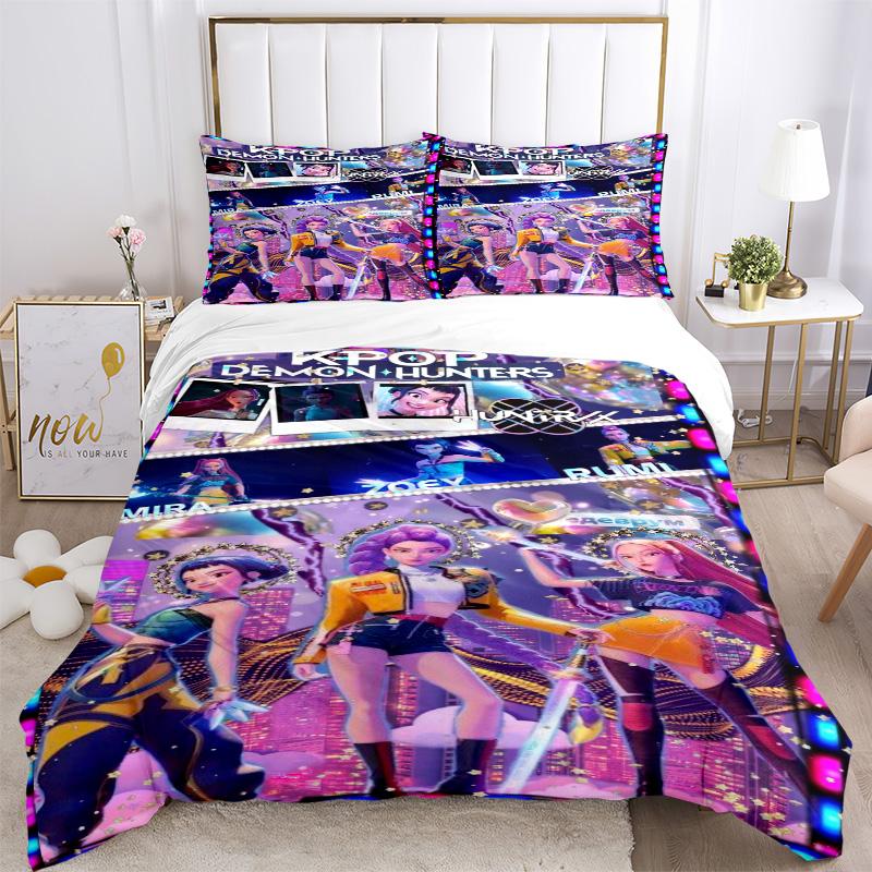 Kpop Stars Bettwäsche 3-teiliges Set HD-Druck Bettbezug Kissenbezüge Für Teenager Erwachsene Schlafzimmerdekoration Weihnachtsgeschenk C9211302