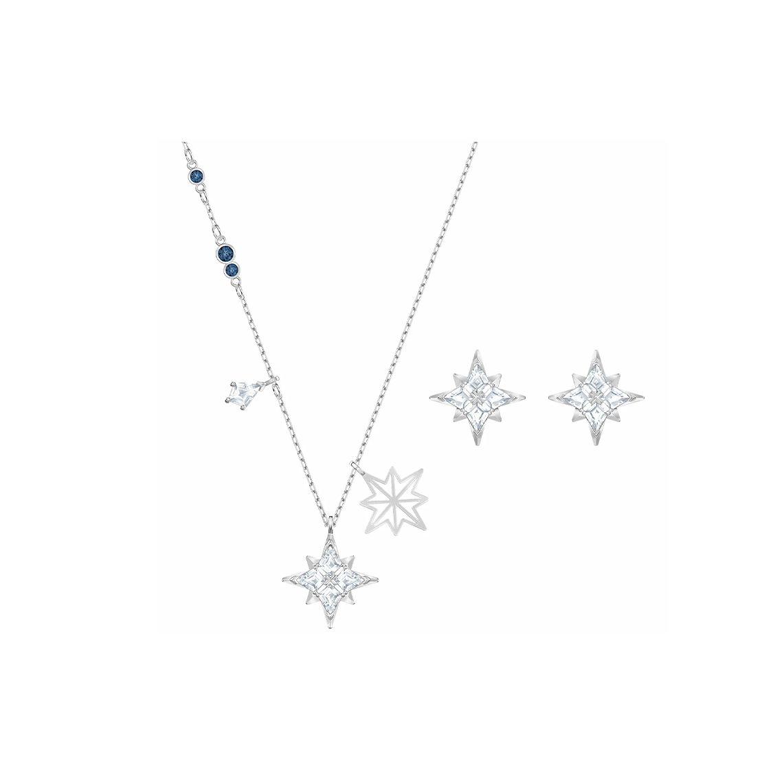 Photos - Other Jewellery Swarovski Symbol Star Shaped Necklace And Earring Set Women Jewelry 5517182 Box  white (Random Color)