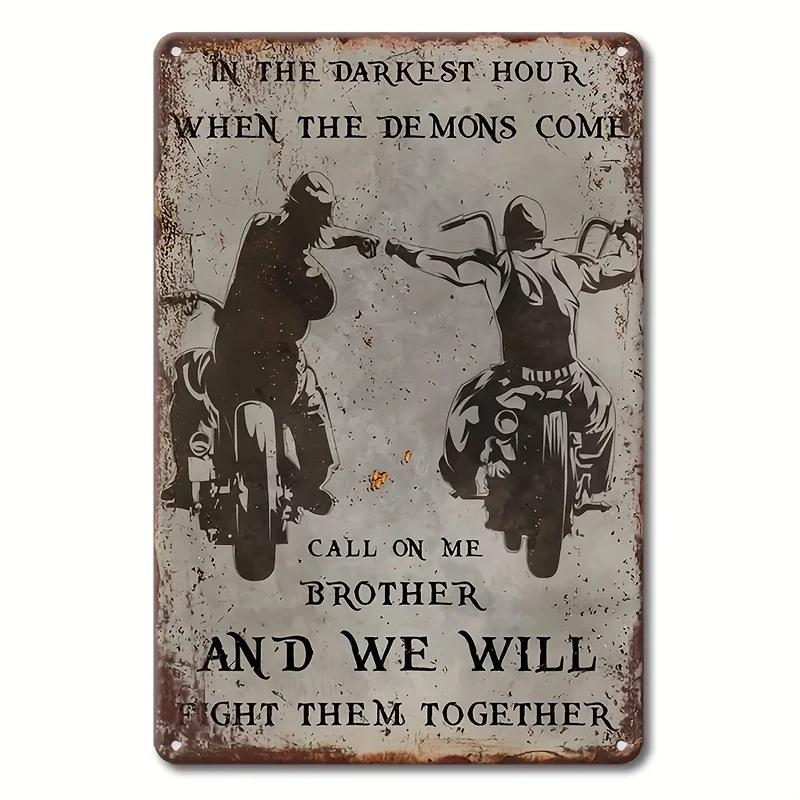 Vintage Motorsykkelentusiaster Metallkunst Nostalgisk Garasjedekor Metallblikkskilt Plakater Skilt for Bar Garasje Klubb Vintage Elskere