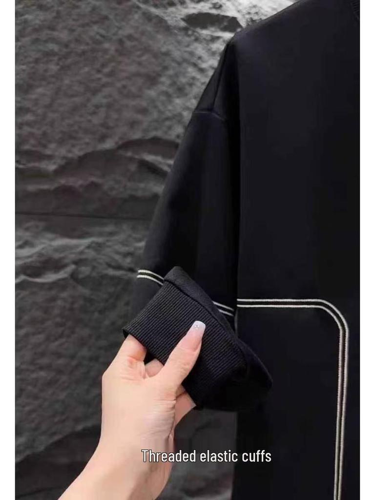 Men's Trendy Crew Neck Sweatshirt: Autumn/Winter Long Sleeve Casual Pullover