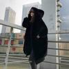 Winter Long Large Size Rabbit Fur Jacket Women's Hooded Coat New Zipper Thickened Warm Plush Clothes
