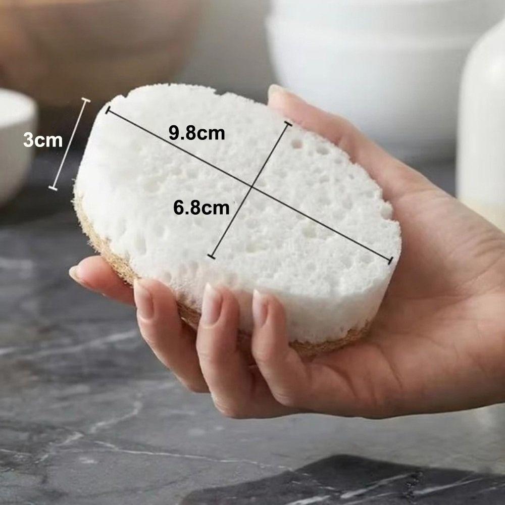 10pcs Dual-Sided Dish Washing Scrubber Non-Scratch Vegetable Fiber Sponge Kitchen Accessories