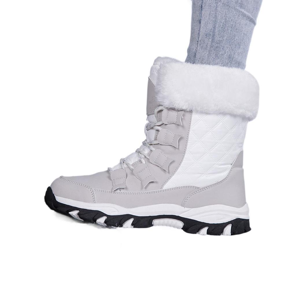 Damen Winter Plus Samt Rutschfest Große Schneestiefel - Leicht, Warm & Verdickt für Outdoor-Spaziergänge