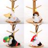 Red Crowned Crane Plush Parrot Keychain With Pp Cotton Filling For Girls And Collectors