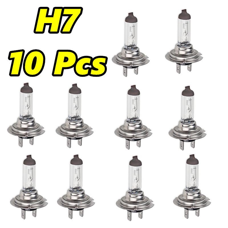 10Pcs H1 H4 H7 H11 9005 HB3 9006 HB4 Car Halogen Bulbs 12V55W Headlight Lamp H3 H8 Fog Lamps 9012 Clear Car Bulb Wholesale Bulbs 7