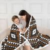 Navajo Pattern Blanket Tribal Design Fleece Throw Southwestern Decor Geometric Print Cozy Home Textile