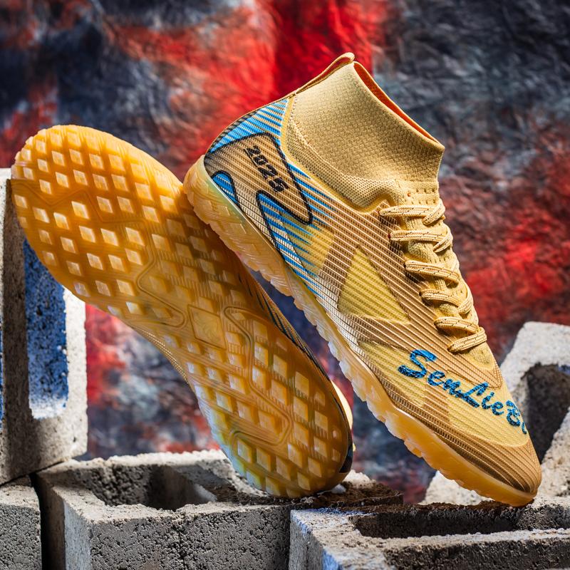 Herren-/Damen-Fußballschuhe Gummi Weiche Sohle Kurze Stollen Kunstrasen Jugend Kinder Fußballschuhe Fußballschuhe