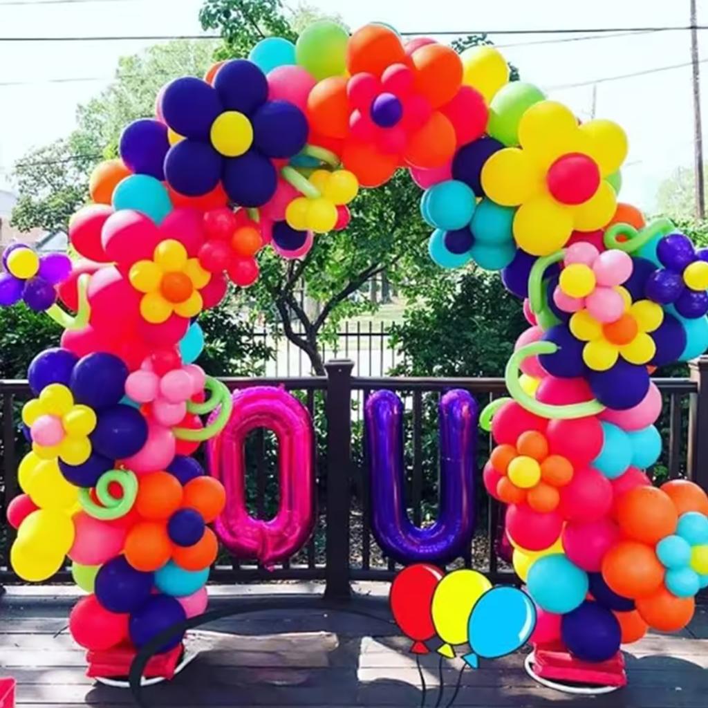 90pcs Pink Blue Purple Balloons Arch Kit, Rainbow Balloons for  Theme Birthday Wedding Party Decoration