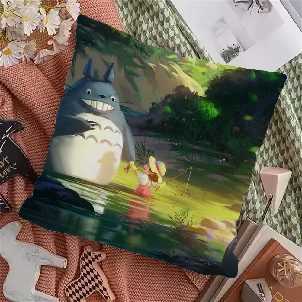 T-TOTOROS Cute  Pillow Case Pillowcase Home Sofa Cushions Car Cushions Pillowcover Office Pillowshell Pillow