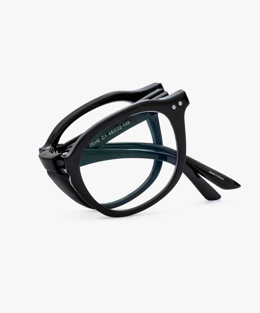 Likkeullou Rc Zehe Folder Blue Light Glasses Black