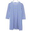 marimekko border Long sleeve one piece 160 Blue x white Kid's Used