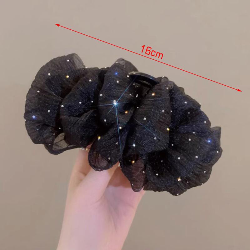 Retro Large Butterfly Clouds Mesh Hair Clips Ponytail Shark Grab Clip Girls Gift Hair Accessories