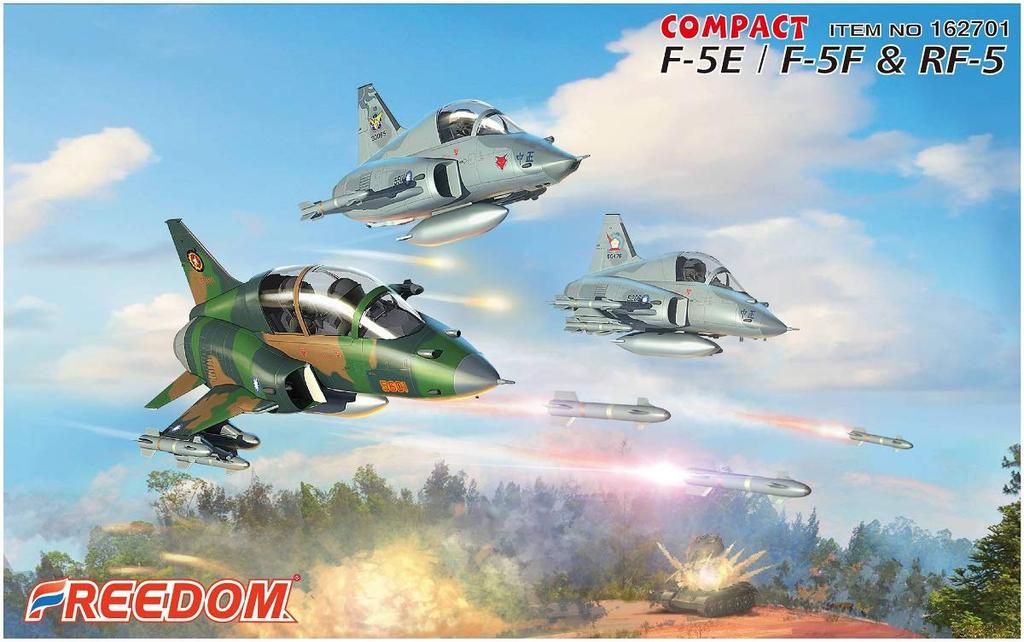 Freedom Model Kit Compact Series Republic of China Air Force ROCAF Plastic Model Kit FRE162701 F-5E / F-5F / RF-5E