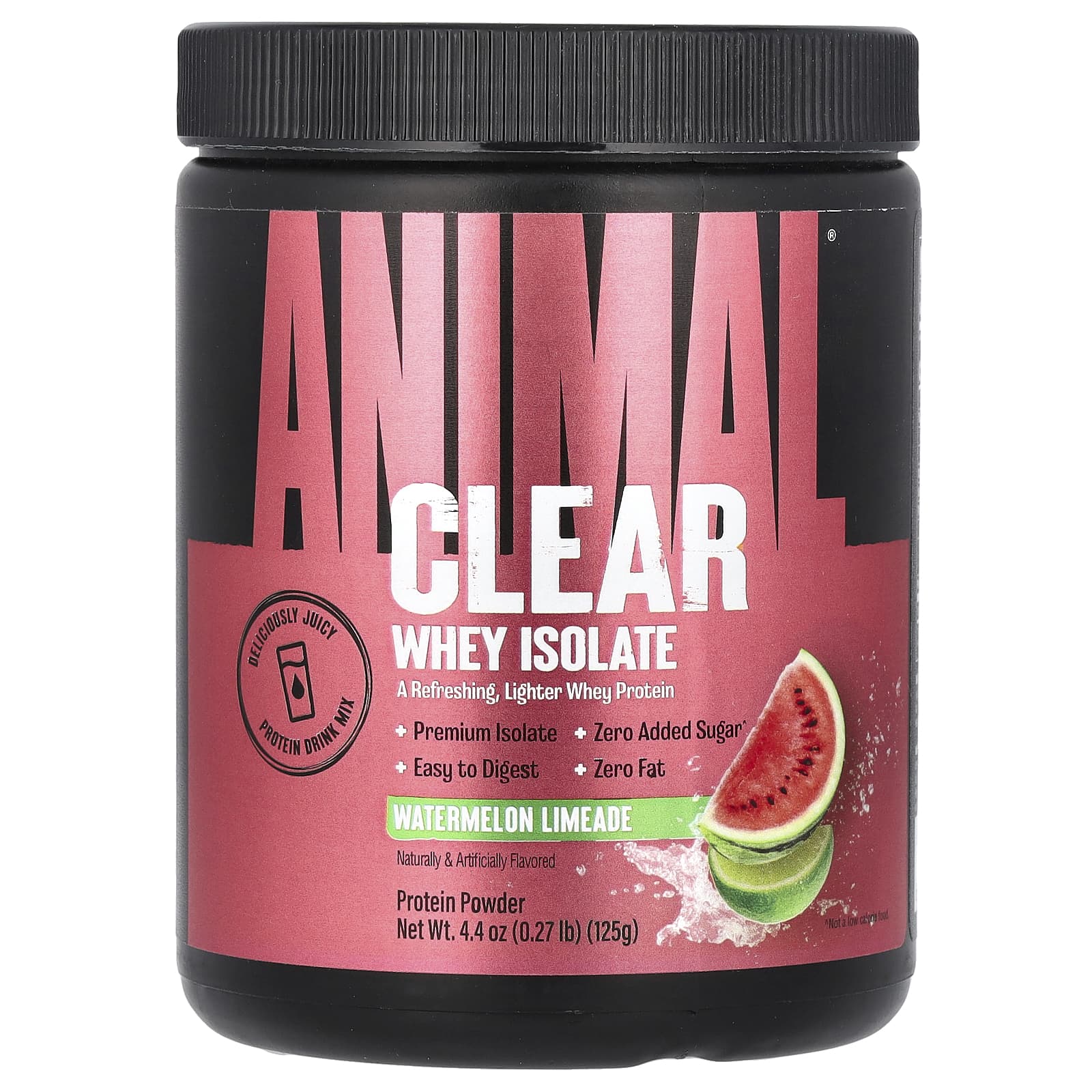 

Animal, Clear, whey isolate, watermelon limeade, 125g (0.27lb)