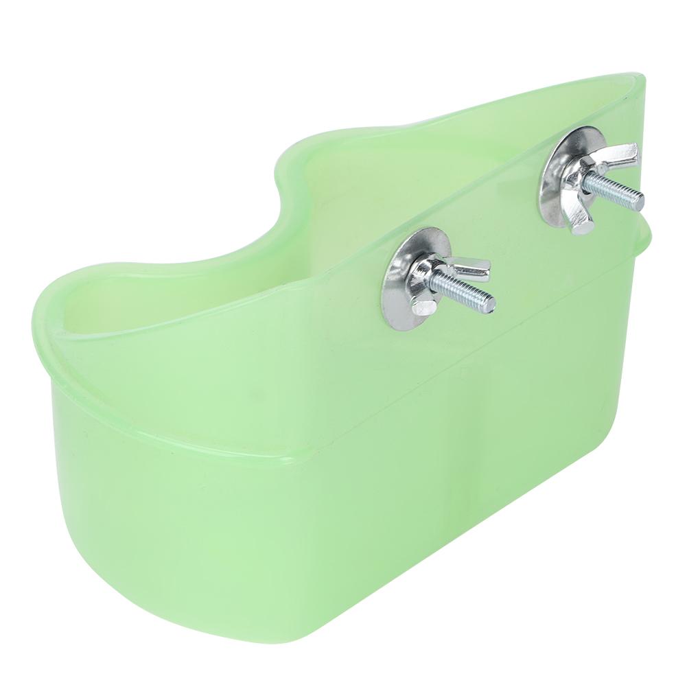 Grüne Papageien Montierbarer Futterspender Fressnapf Futter Wassernapf Becher Vogelspielzeug für Kleintiere Chinchilla