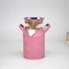 Vintage Shabby Metal Flower Vase Tin Pitcher Jug Plants Wedding Bucket Home Garden Decoration Dining Bar Decoration Iron Crafts