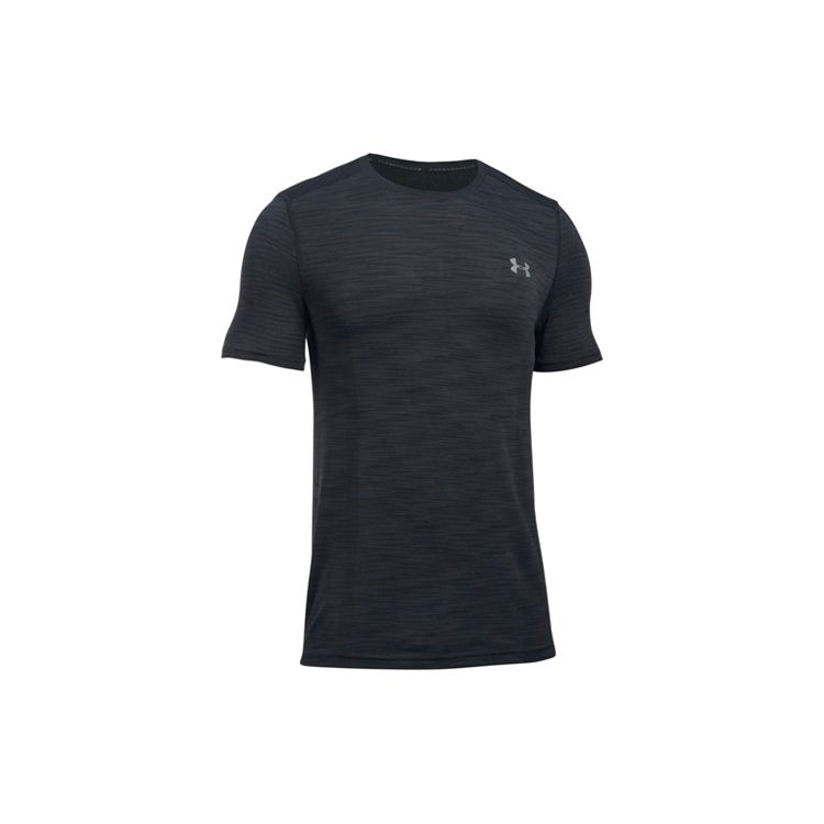 

Under Armour Бесшовная повседневная спортивная облегающая футболка с принтом, однотонная, с круглым вырезом и коротким рукавом, мужские топы, черная 1289596-001 S