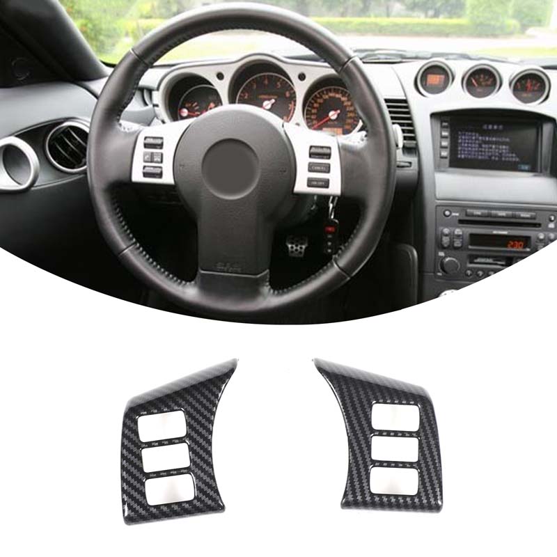 For Nissan 350Z Z33 2003-2006 LHD ABS Carbon Fiber Car Control Gear Shift Panel air outlet cover Rearview Mirror Cover Sticker