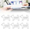 100pcs Dog Shape Paper Clips Crtively Cute Plated Metal Bookmark Paper Clips for Students Stationery