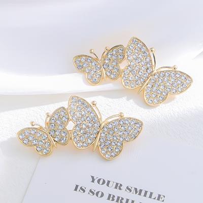 Premium Design Nischen-Schmetterlingsbrosche, modisch, lichtbeständig, multifunktional, festes Bekleidungszubehör, Strass-Schnalle, Corsage