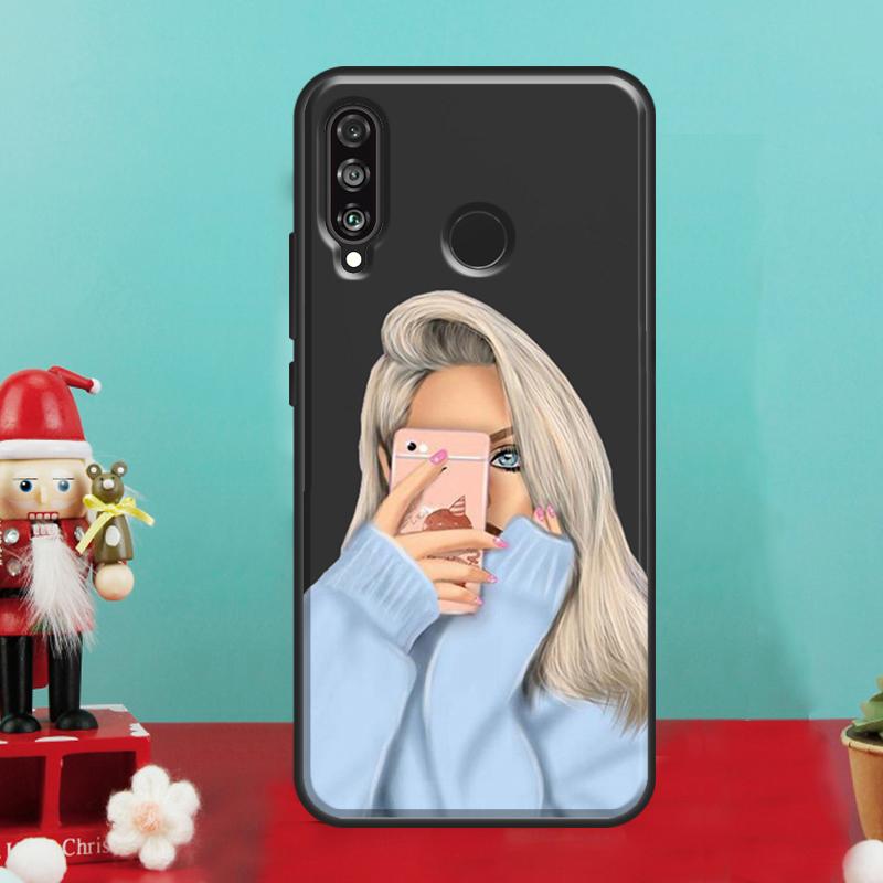 Fashion Girl Art For Huawei Nova 9 10 SE 12i 12s 11i 8i Y90 Y60 Y70 Y72 Y73 Y61 Y91 P60 Pro P30 P40 Lite Case