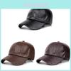 Casquette de baseball en cuir PU avec motif en relief pour homme, idéale pour l'automne, l'hiver et les activités de plein air.