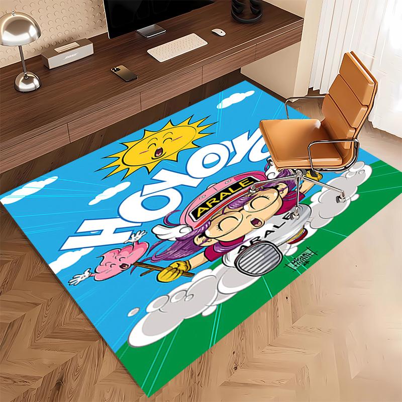 1pc Arale Print Area Rug - Soft, Washable Non-Slip Indoor Mat, Living Room, Home Office Decorative Rug,Office Decorative
