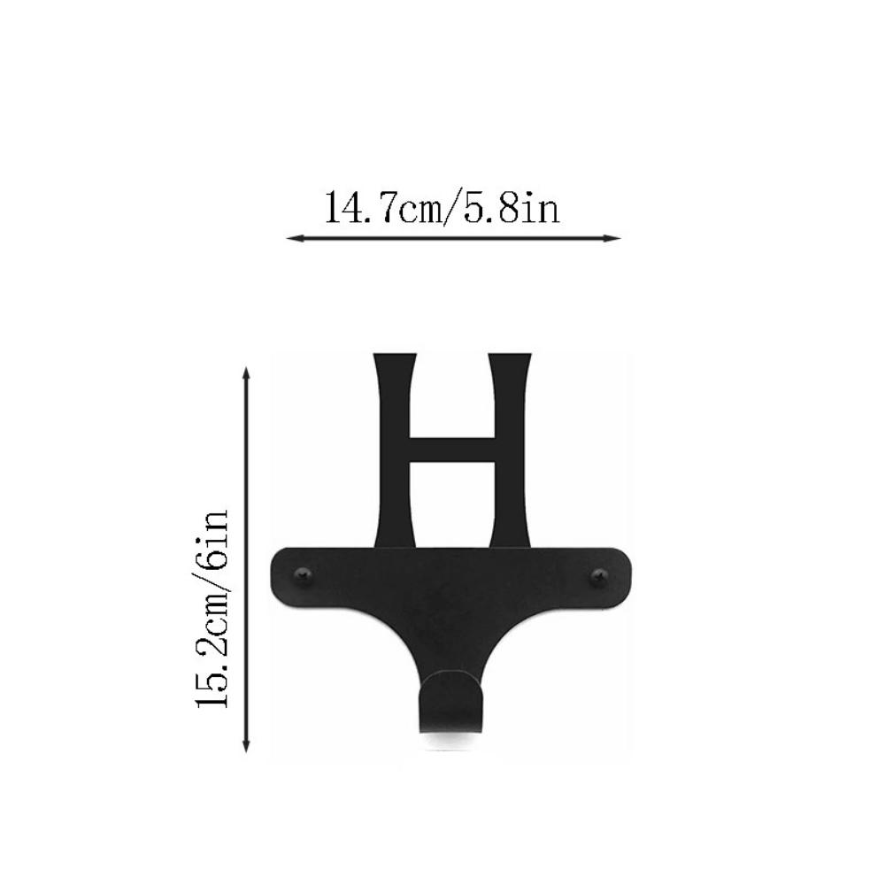 

Новый одинарный крючок для одежды с буквой, настенный крючок для одежды из металла, настенное искусство Одинарный крючок с буквой, новый настенный металлический настенный стиль. чёрный