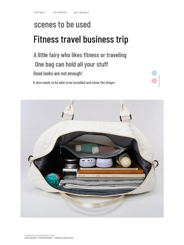 Korean Style Large Capacity Quilted Gym Bag - Yoga, Travel, Crossbody & Mother-Child Handbag