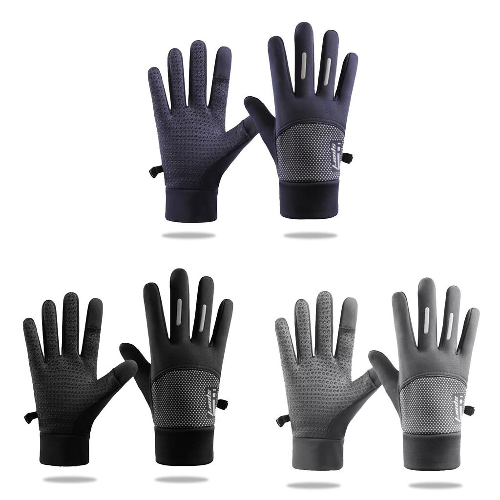 Sports Gloves Men Fall Cycling Warm Gloves With Antislip And Touchscreen Functionality