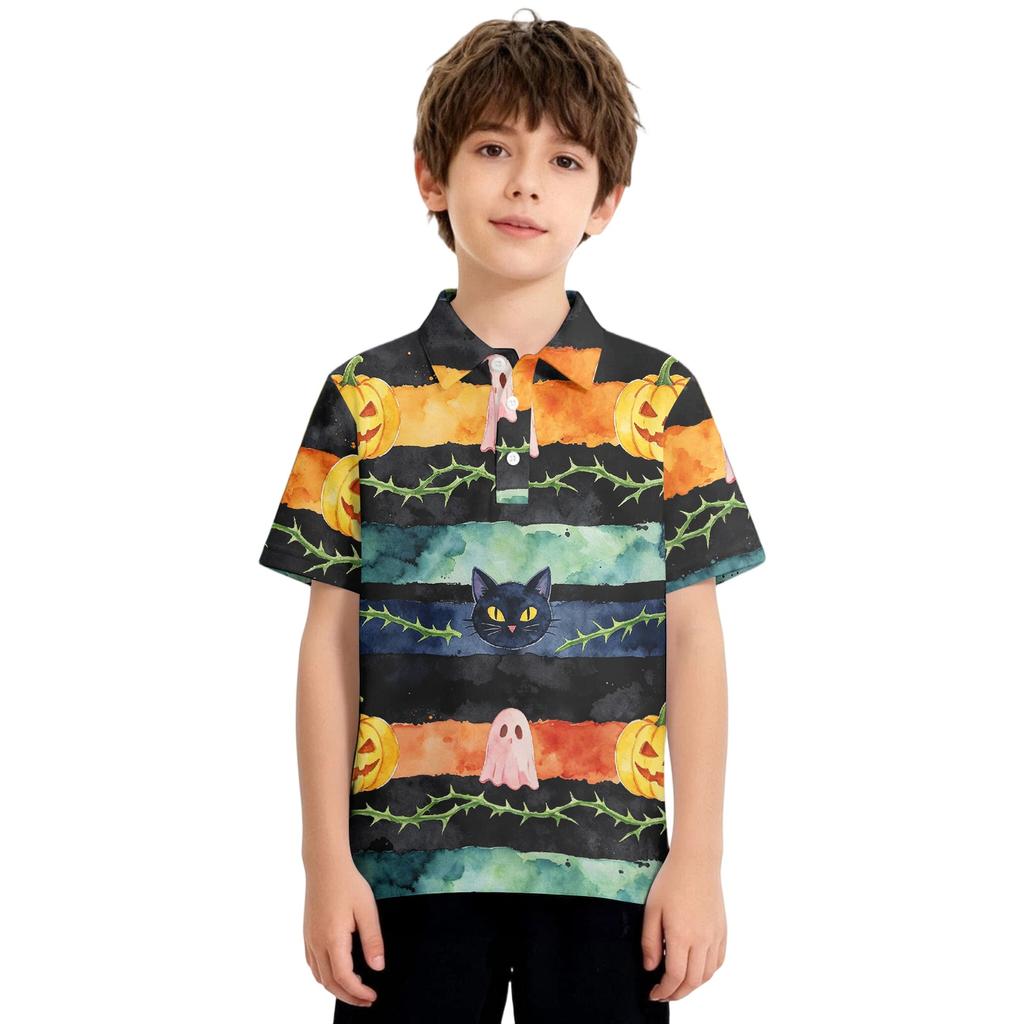 Kids' Casual Halloween Printed T-Shirt for Boys and Girls